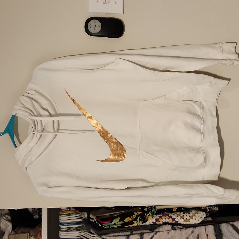 Nike Women's White/Rose Gold Hoodie